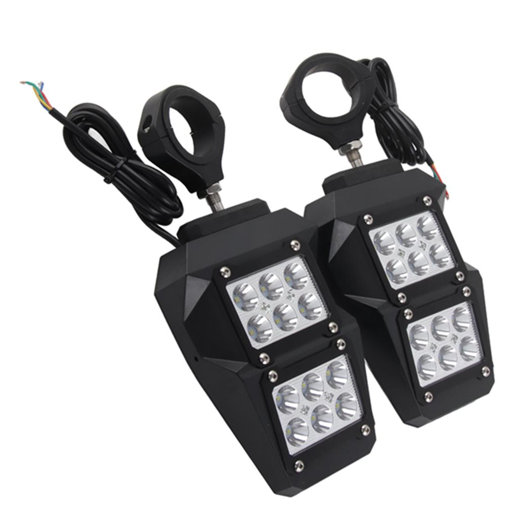 UTV Side Rear View Mirror 360 Degree Adjustable with LED Lights Fit for Polaris RZRRanger