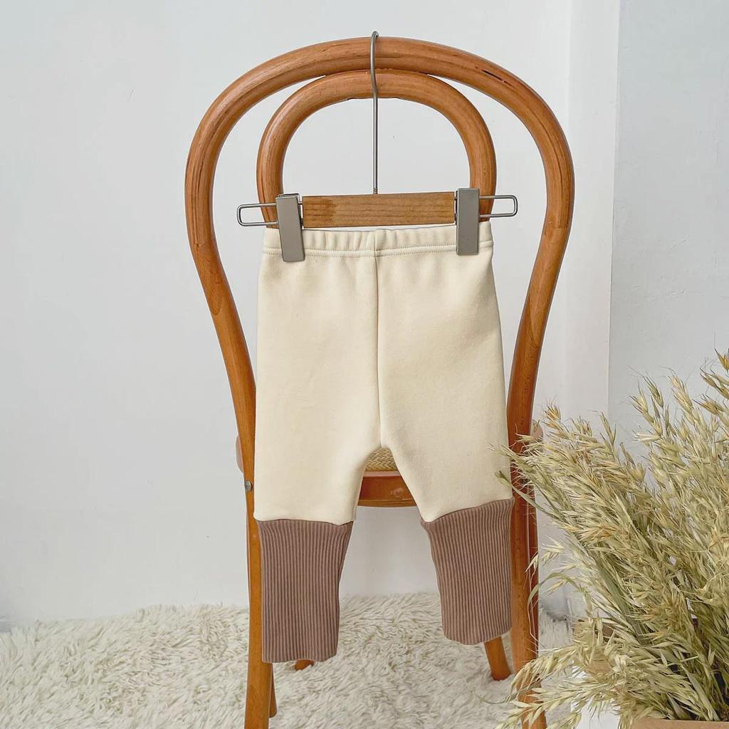 Leggings en velours pour enfants: Pantalon chaud une pièce de style coréen pour garçons et filles, automne/hiver.