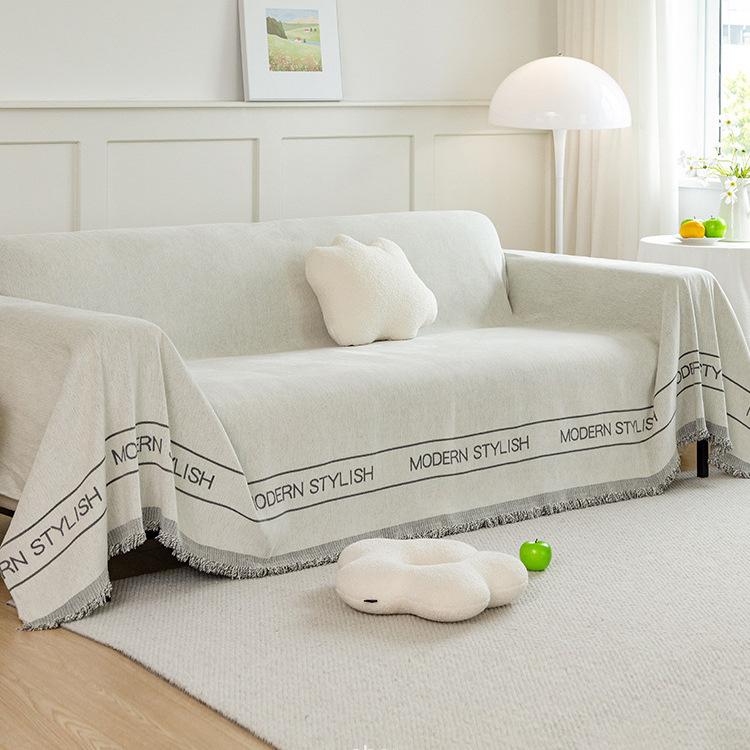 

Black Anti Scratch Sofa Cover Towel Ins Nordic Universal Cover All Inclusive Four Seasons Cushion Full Blanket 180*130cm