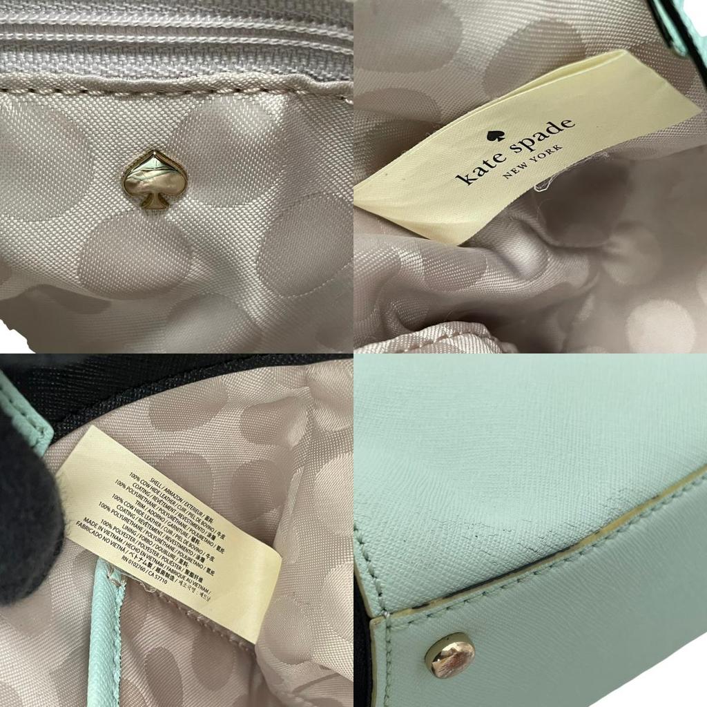 Used Kate Spade Handbag Hayden Small HaydenHandbag Mint green/black leather Women
