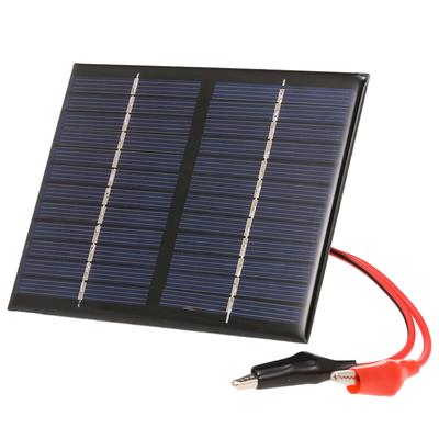 1,5W/12V solární nabíječka s aligátorovou sponou Kompaktní polykrystalický solární panel pro