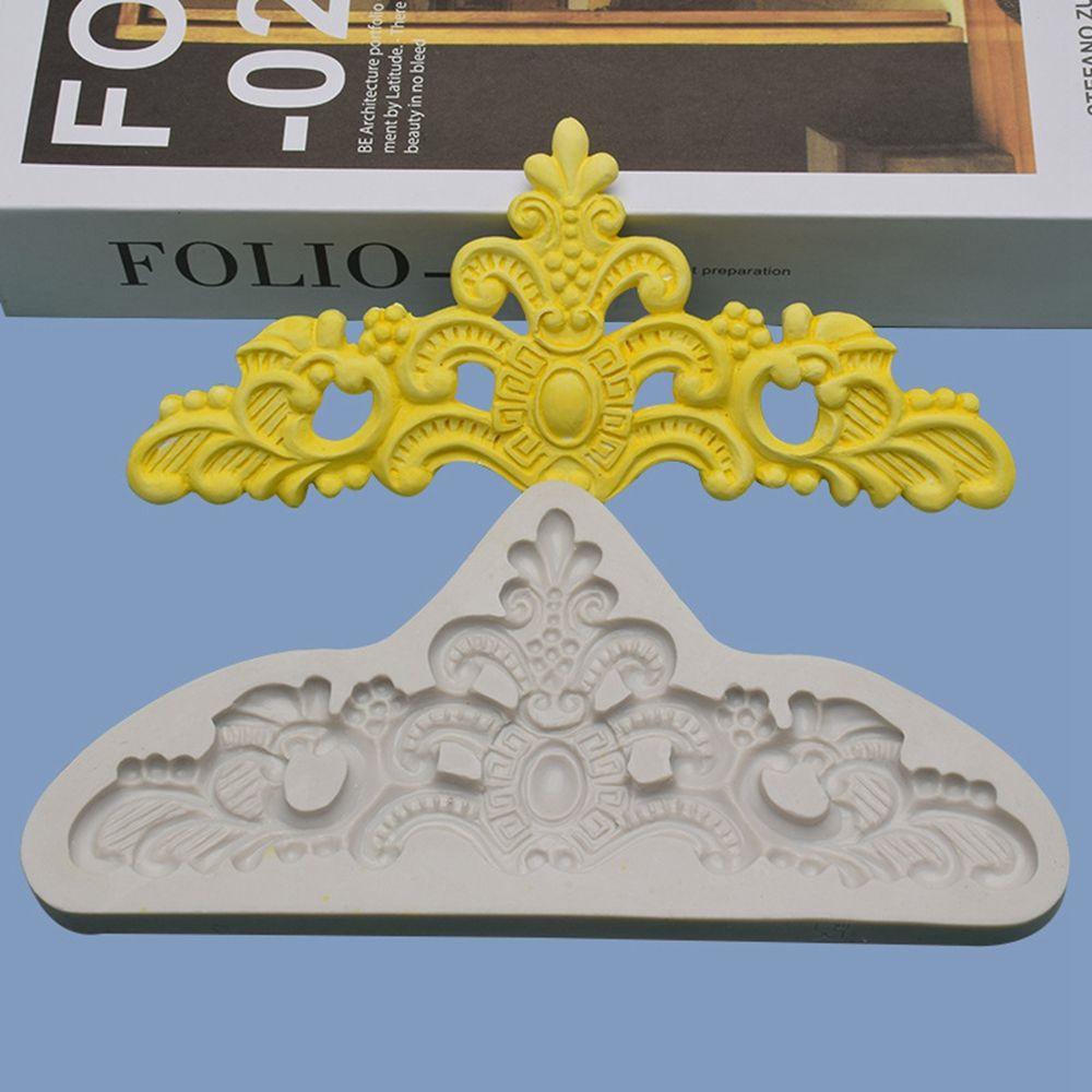 Cupcake Topper Baking Tool for Cake Crown Mold Baroque Relief Mould Cake Decorations Fondant Mold