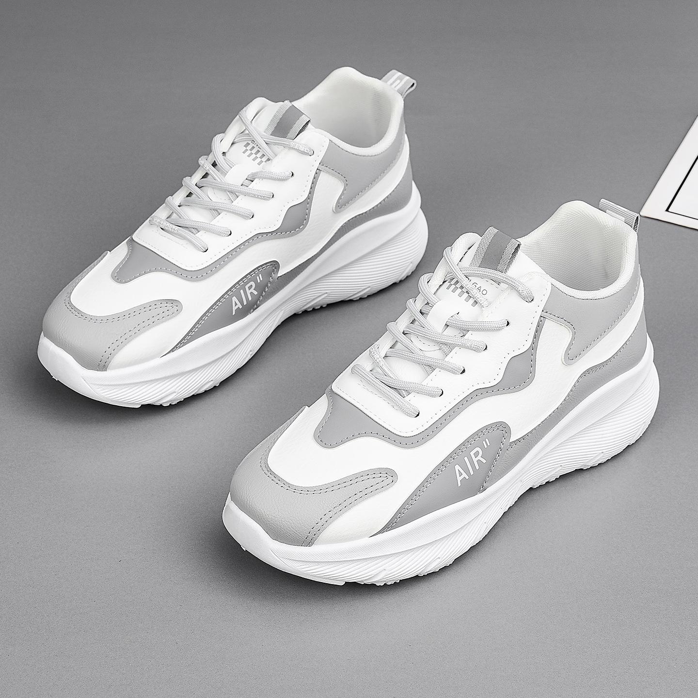 

New sports and leisure shoes leather fashion running shoes dad shoes soft sole flick men s sports shoes 44