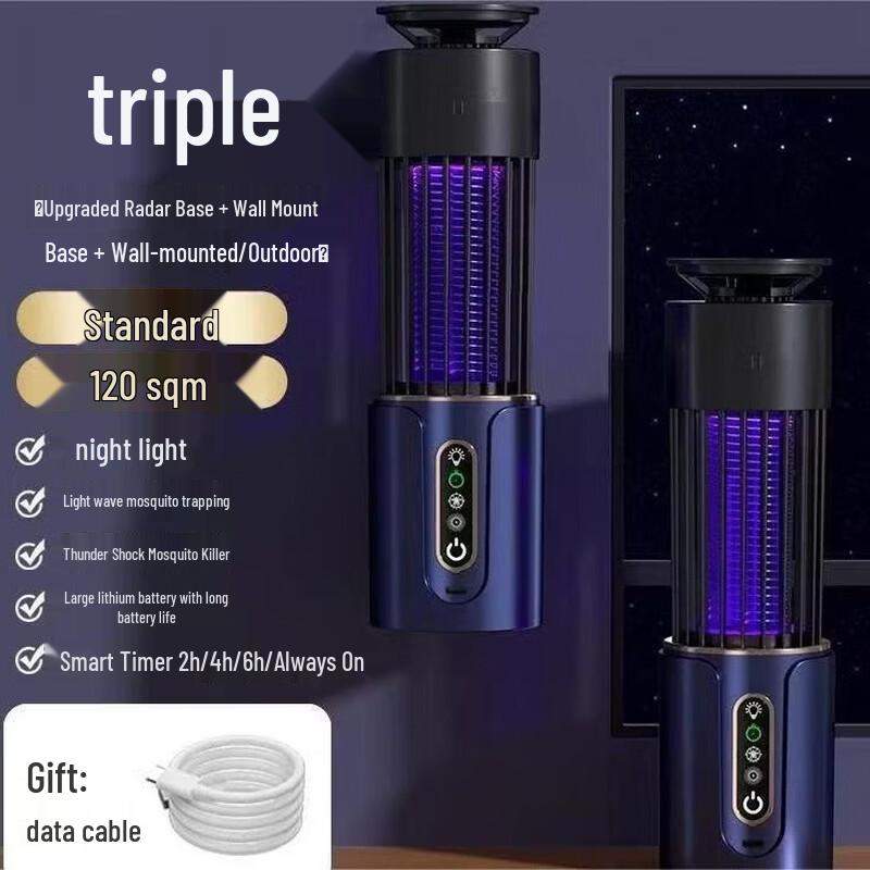 LISM 3-in-1 Portable UV Electric Mosquito Killer Lamp