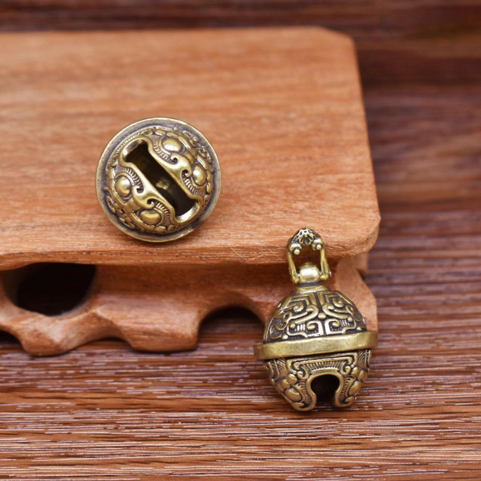 

Латунный кулон-колокольчик, дизайн Таотье, креативный латунный воротник, ретро аксессуар для питомца. One Size