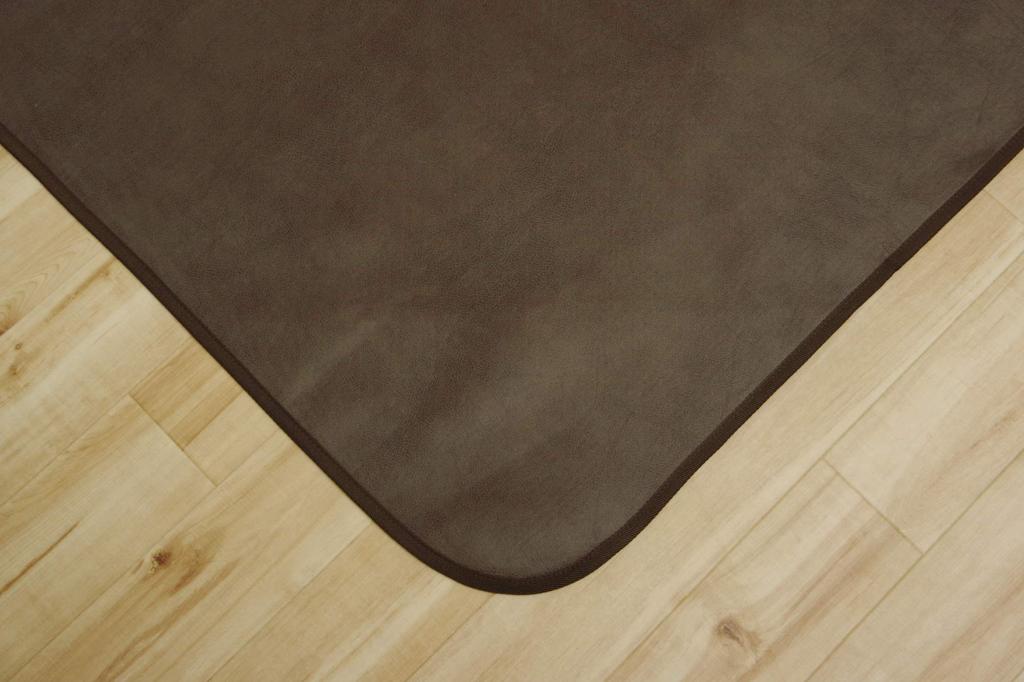 IKEHIKO Rug Cover, Scratch-Resistant, Antibacterial, Wrinkle-Resistant, Dark Brown, Approx. 190 x 190 cm #6031479
