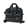 VEVOR 3 Ball Bowling Bag Double Roller Bag with Separate Shoe Compartment, for Bowling Shoes (Up To US Men Size 16), Rolling Ball Bag w/ Wheel