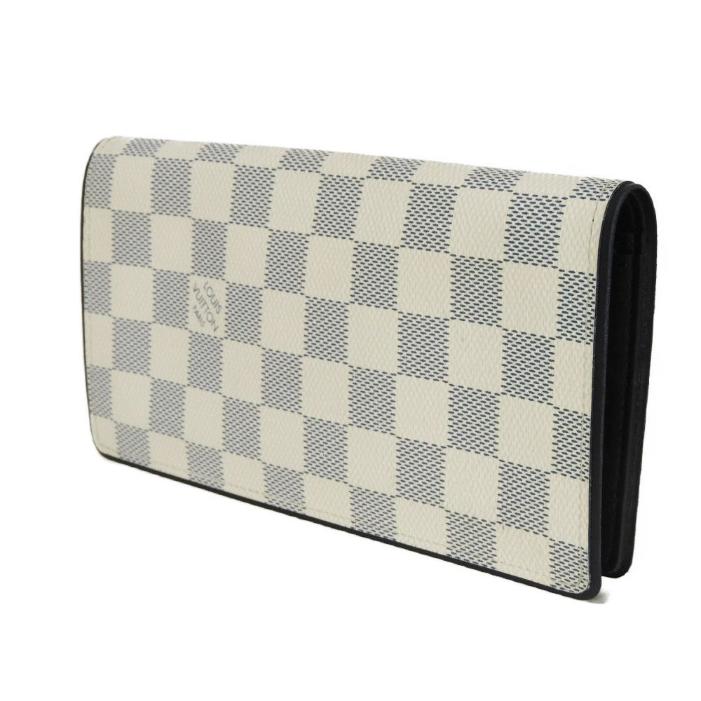 Used 12564 Portefeiulle Braza N63506 7940 New Logo White Navy Bifold Damier Coast Blue Marine Men's from Japan AUTHENTIC