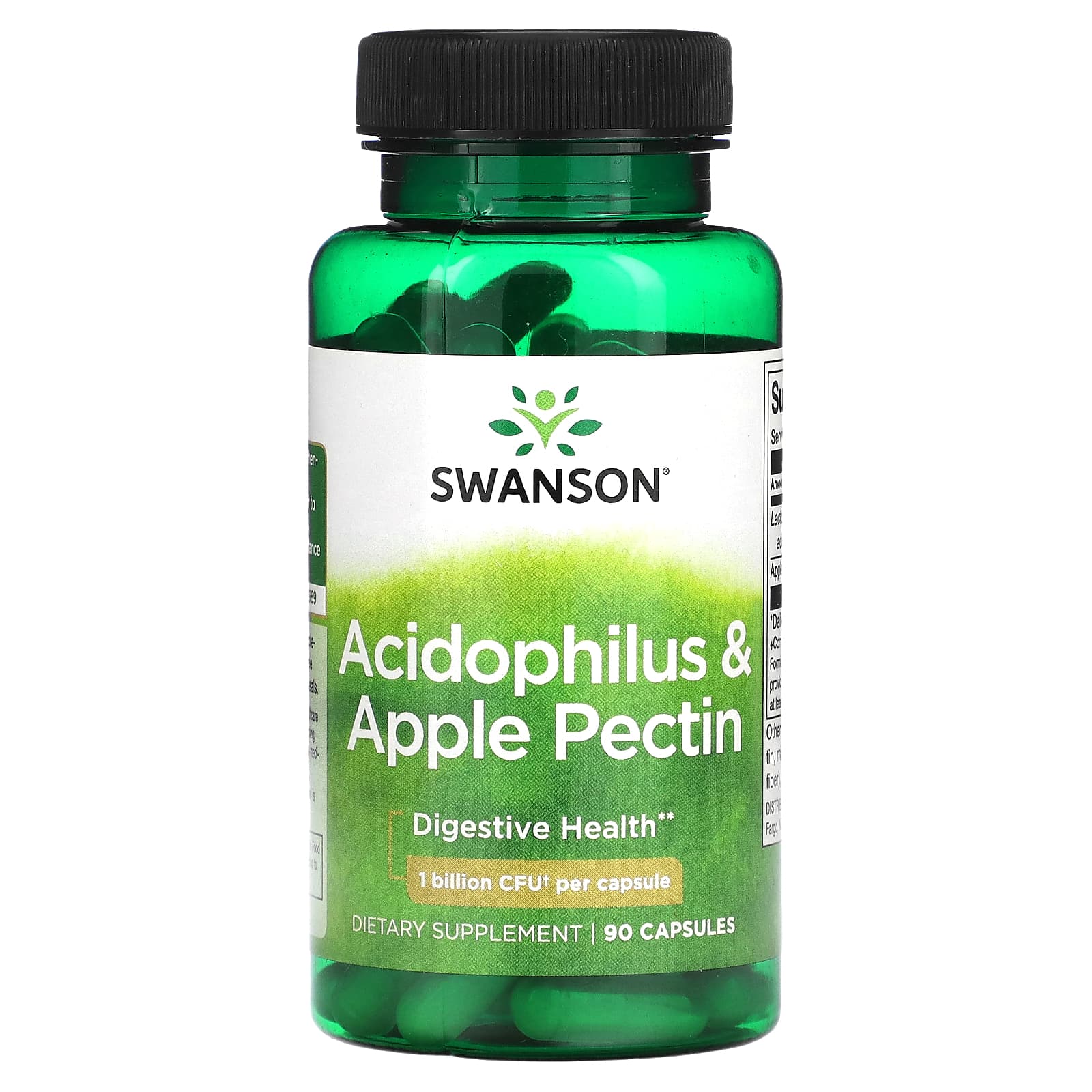 

Swanson, Acidophilus and Apple Pectin, 1 Billion CFU, 90 Capsules