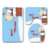 Christmas Bathroom Floor Mat Toilet Three-Piece Set