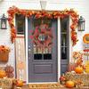 Halloween Wreath Scary Black Bat Horror Decor Front Door Wall Window Home Festive Atmosphere Decoration