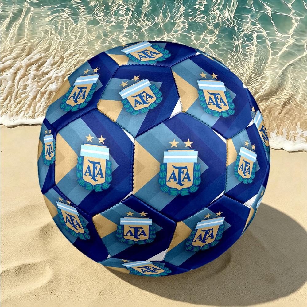 1pc Argentina Football Crest Size 5 Soccer Ball, Suitable for Practice Matches/tournament Training,Lightweight and Durable logo70711