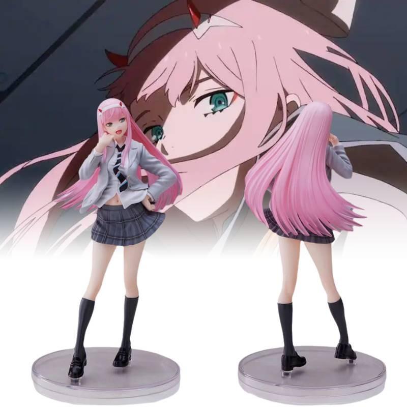 In Darling The Franxx Zero Two Figurine Anime Model Uniform Jk Statue Gift Toy