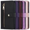 Crossbody Zipper Cards Bag Wallet Leather Case For iPhone 15 Pro Max 14 Plus 13 12 Mini 11 XR 7 8 SE 2022 Purse Pocket Lanyard