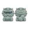2x Mini Lion Statue Figurine Chinese Figurine Stone Sculpture Carving for Dollhouse Miniature Tabletop Entryway Garden Bedroom