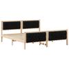 Bed Frame Black 160 x 200 cm Solid Pine Wood