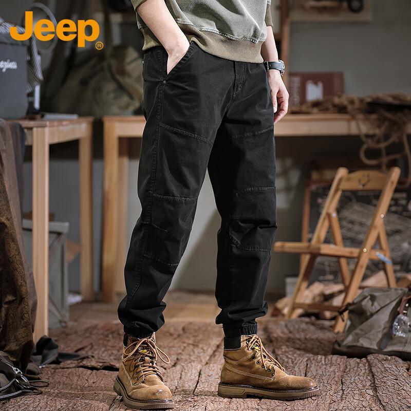 JEEP Men's Tapered Casual Cargo Pants