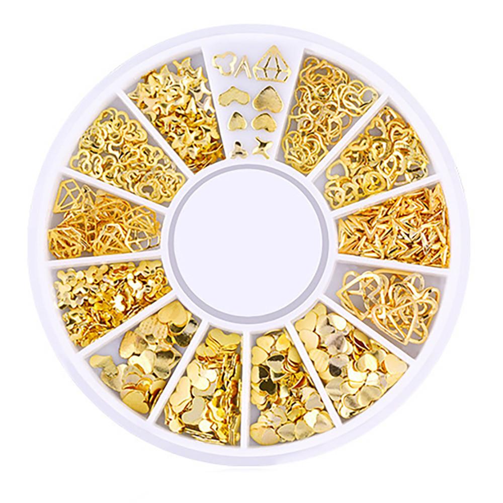 Ozean Nail Art Ohrstecker Gold Charms Sommer Meer Metalllegierung Nieten Muschel Seestern