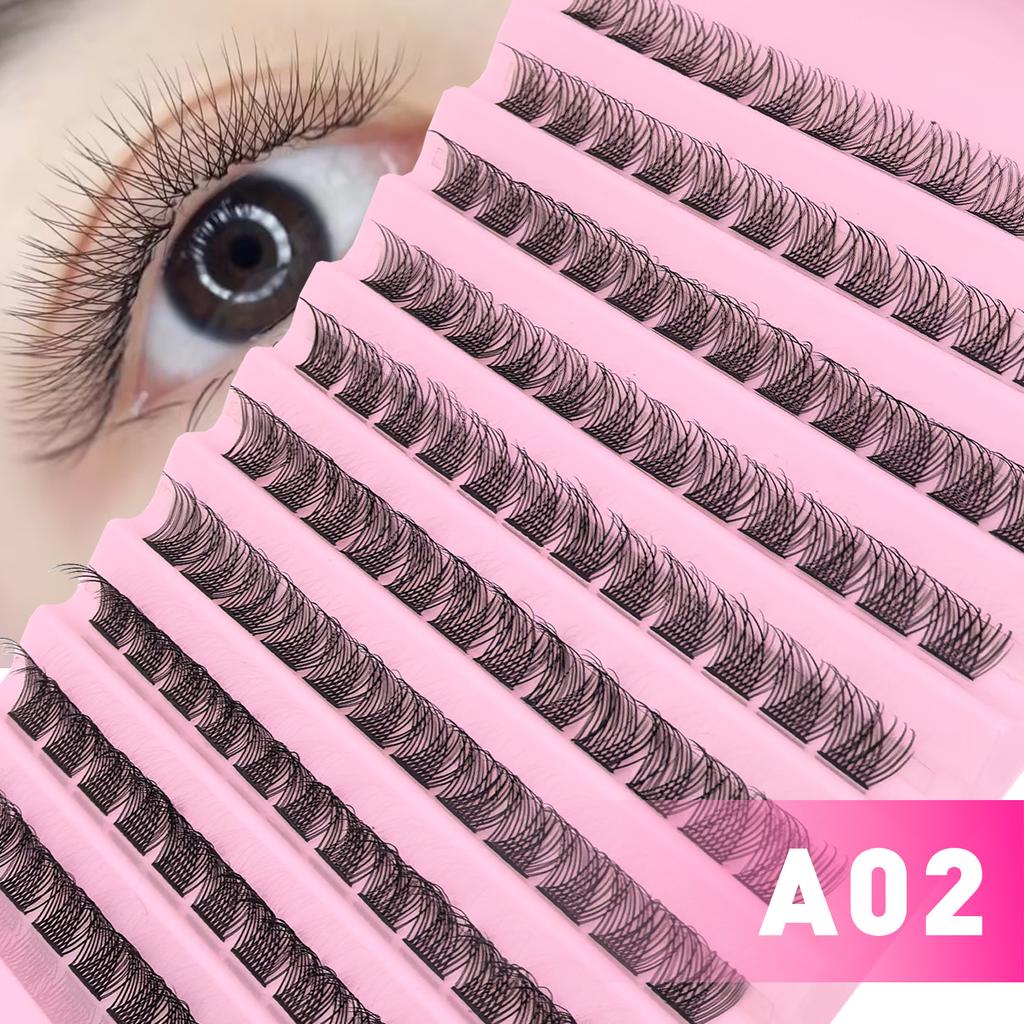 Eyelashes G01A0102Washboard10False Eyelashes Versatile Hot Melt Segmented Cluster Lashes Manufacturer Makeup