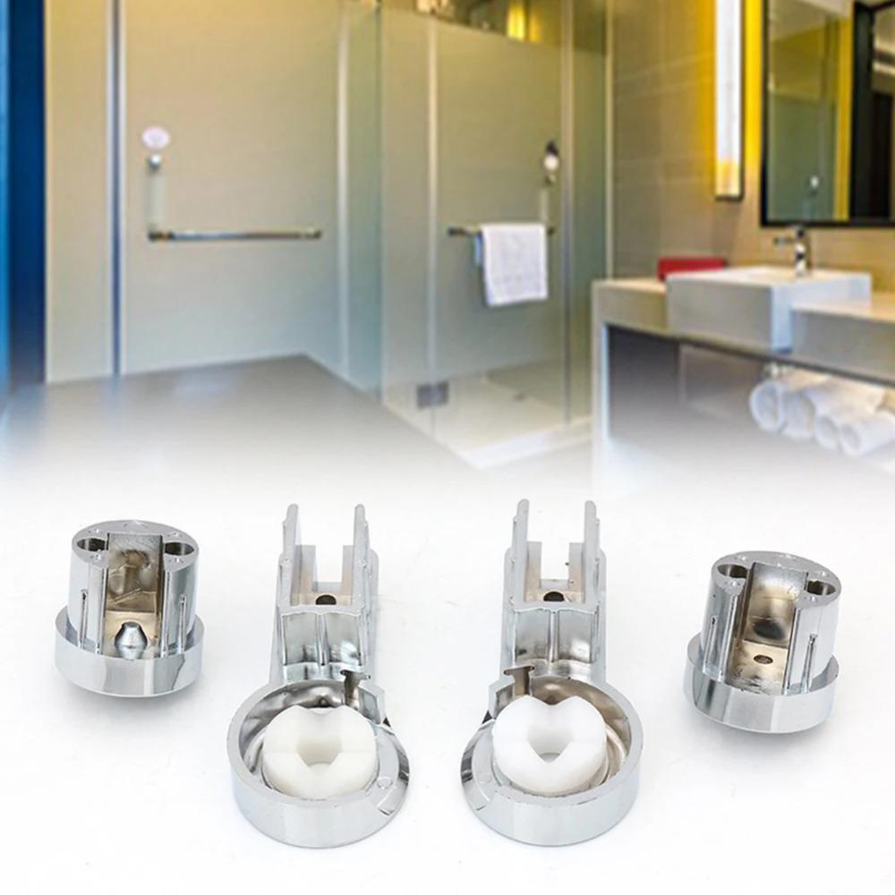 Shower Screen Hinges With Chrome Plating Perfectly Designed ABS Brackets For 6mm Glass Enhances Bathroom Aesthetics