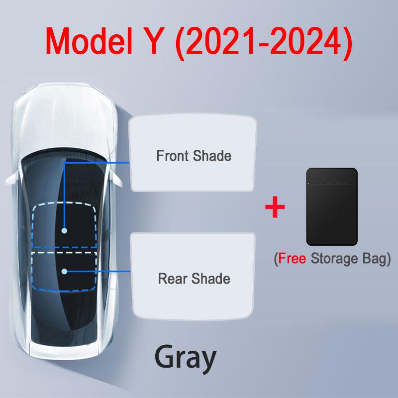 Sunshade Sunroof For Tesla Model Y Juniper Model 3 2025 2025 Upgrade Ice Cloth Buckle Sun Shades Glass Roof Front Rear Skylight