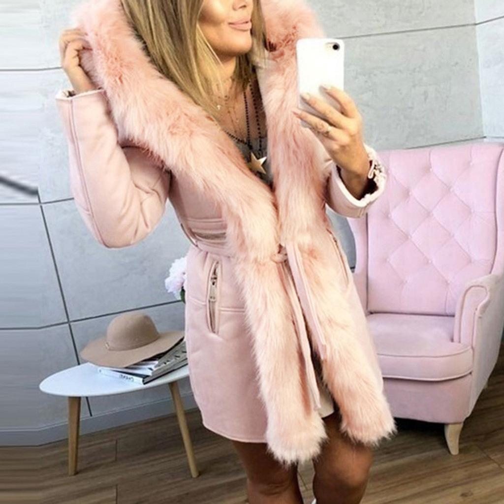 Woman Long Wool Coat Elegant Blend Coats Slim Female  Coat Outerwear Jacket