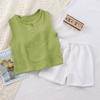 Kids 2-Piece Sleeveless Top & Shorts - Double-Layer Pajamas