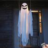 Reusable Fabric Ghost for Trees Halloween Light Up Hanging Decoration, Spooky Large on A Illuminated Decor Store Windows Swing with Witch Hat