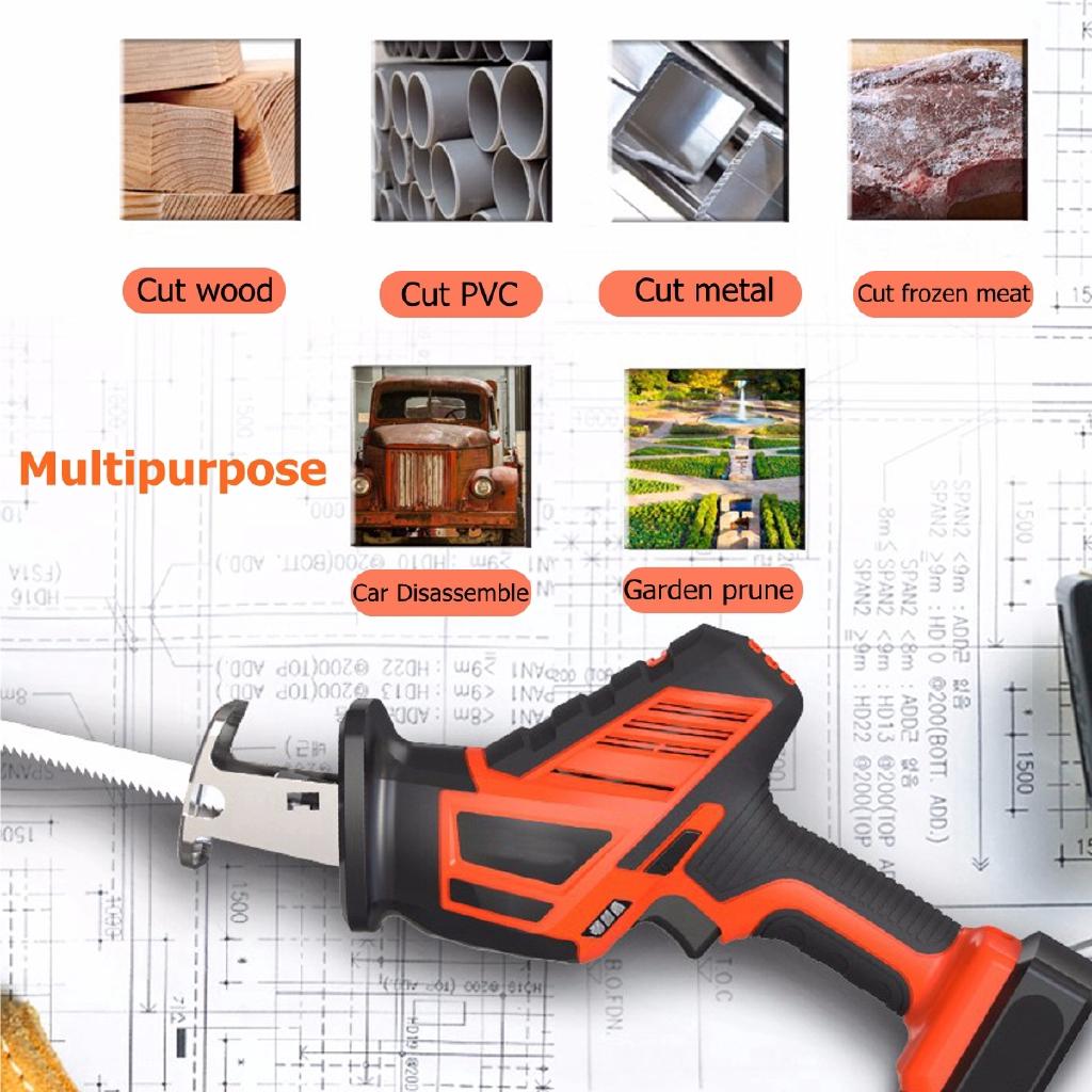 3000RPM Reciprocating Saws Saber Saw Portable Cordless Electric Power Tools Jig Saw with 1pcs Battery 21V