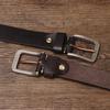 Thick Thread Decorative Genuine Leather Pure Cowhide Personality Trendy Versatile Men's Pin Buckle Jeans Belt