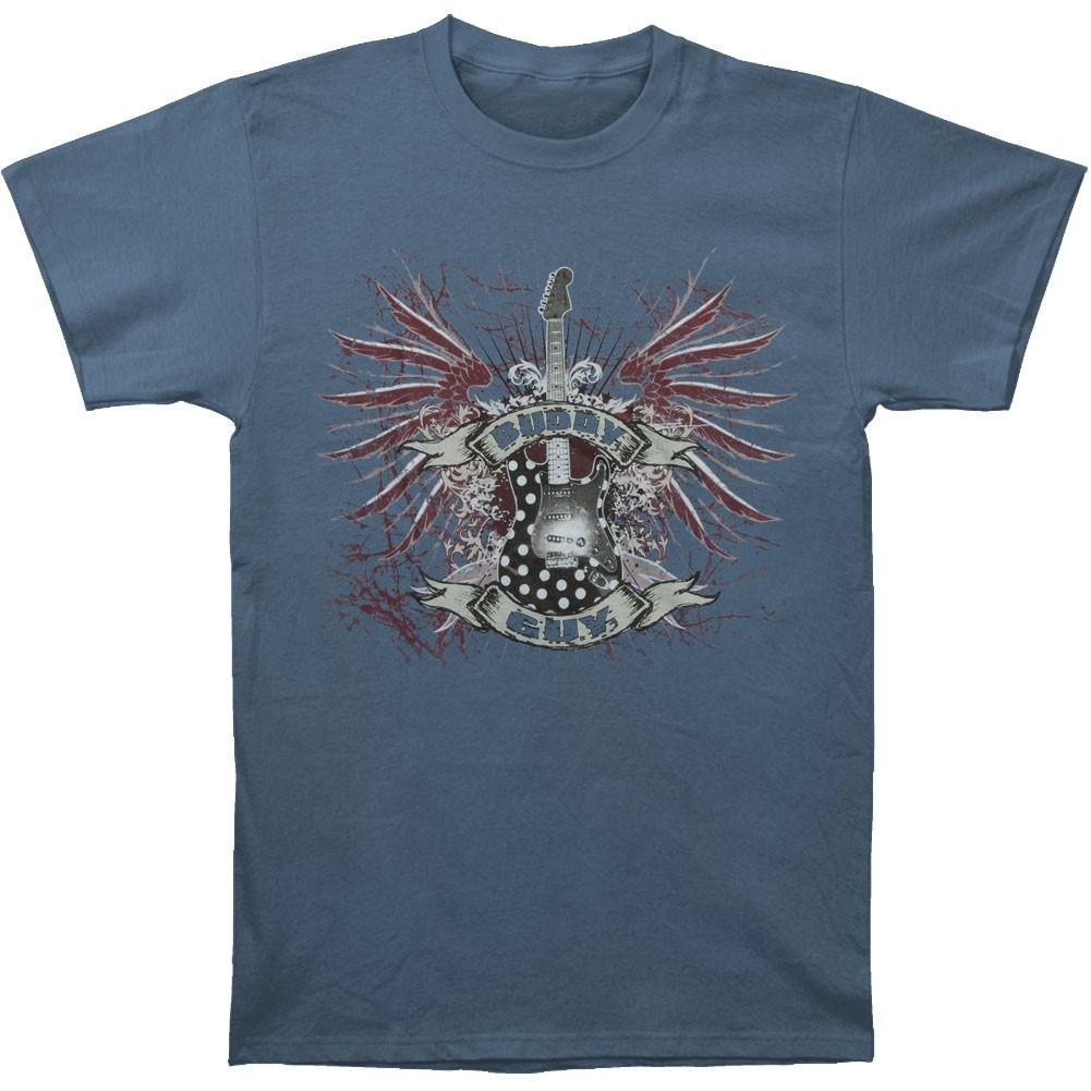 Men s Buddy Guy Gothic Guitar 2012 Tour T-shirt Medium Blue XXXXL