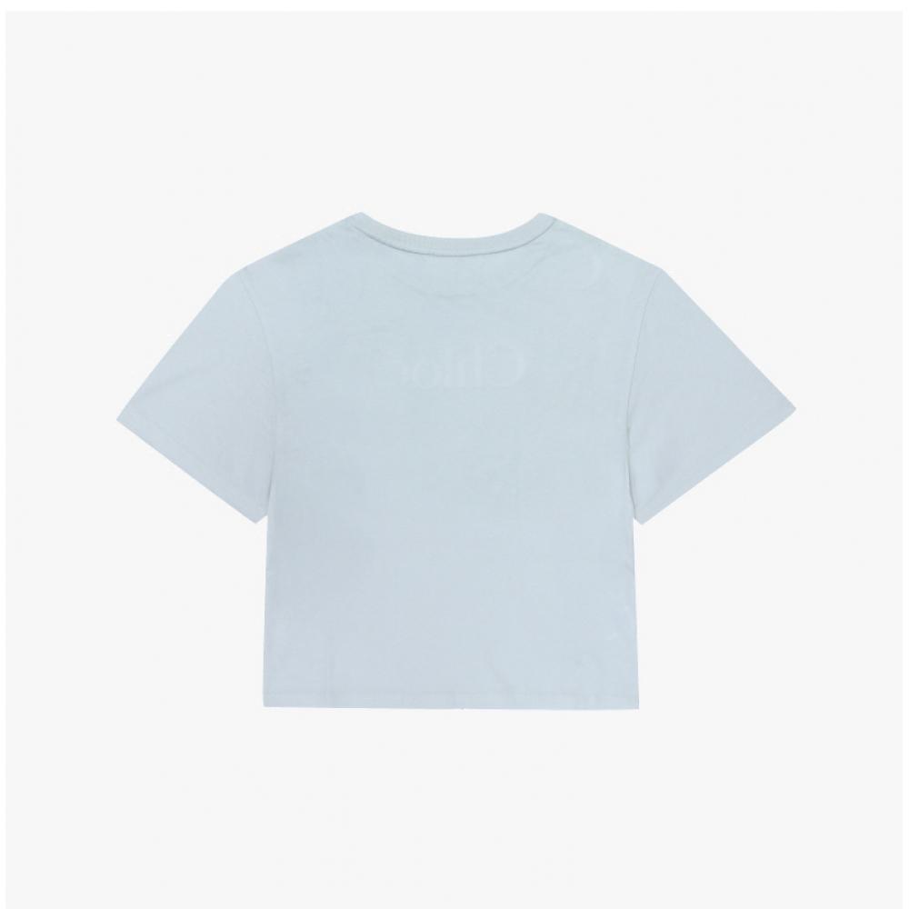 Chlo  Kids Logo Short Sleeve Tee C20485 73h