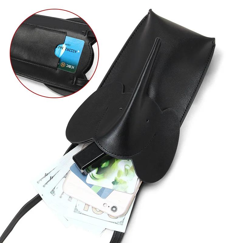 Módní dámská taška přes rameno na mobilní telefon Kožená crossbody taška pro ženy Nová taška na karty Messenger taška Sloní šedá Dámské tašky