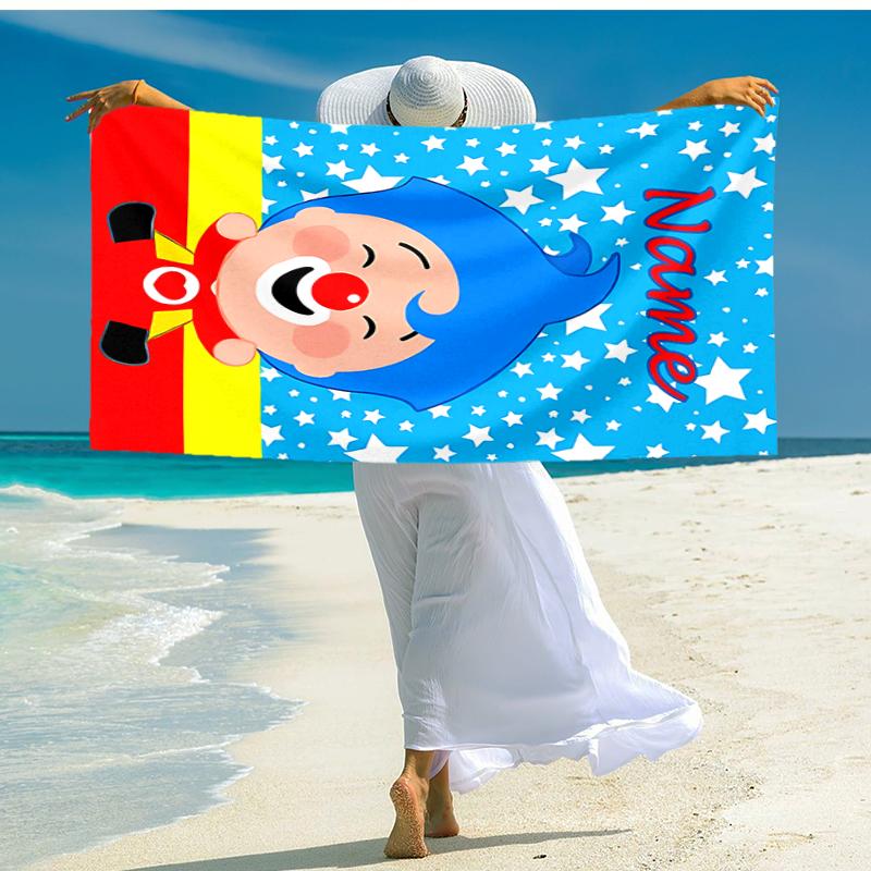 Personalized customized proof beach towel with plim plim pattern - soft, absorbent,quick-drying,perfect swimming,camping&bathing