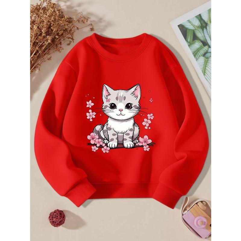 European Sizes New Kids' Round Neck Sweatshirt Casual Trendy Fashion Printed Top
