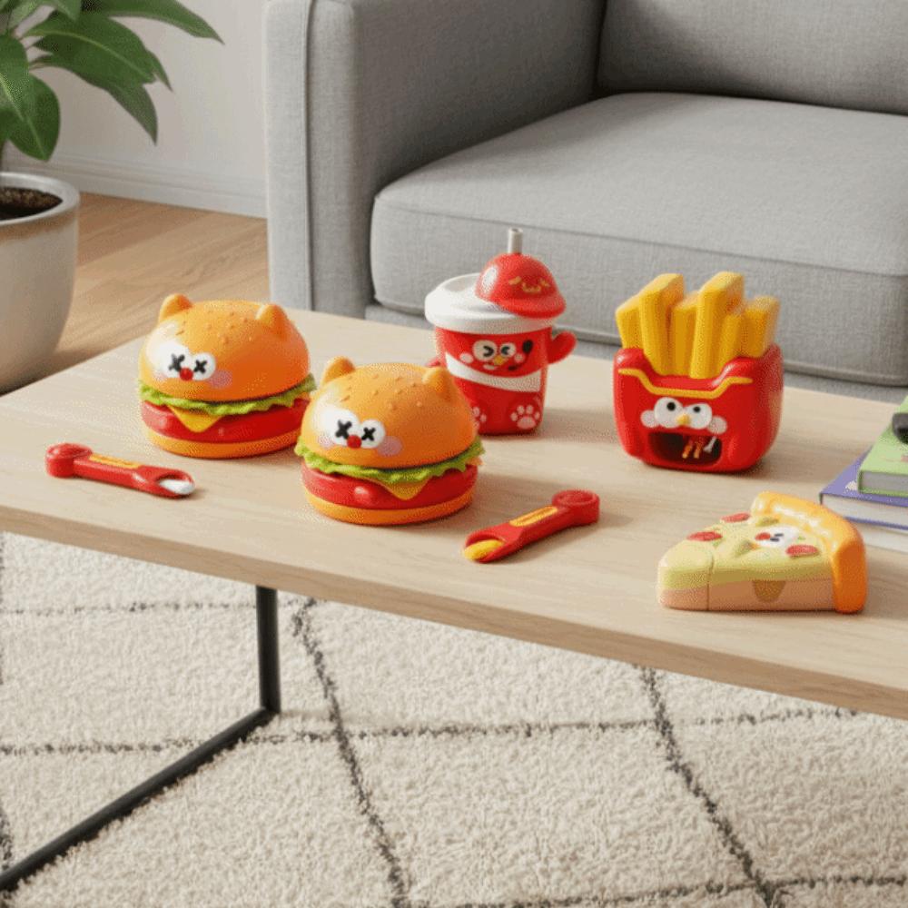 Simulation French Fries Pudding Toy Food Feeding Pizza Play House Toys Kids Gift