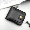 Vintage Men's Wallet Hasp Zipper Clutch Storage Bag Portable Card Bag  Outgoing