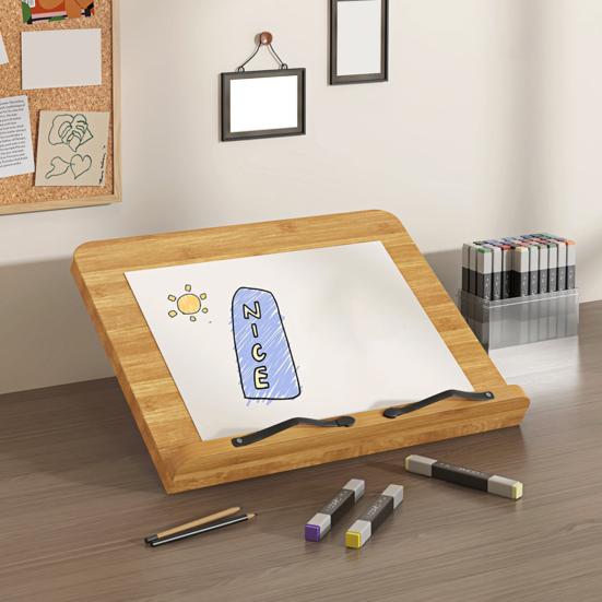 Book Stand for Reading 8 Height Adjustable Book Holder Hands-Free Reading Recipe Cookbook Tablet Holder