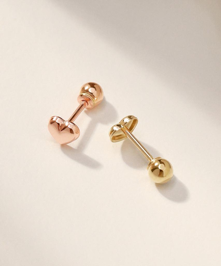 Mcel 14K Petite Volume Heart Piercing