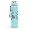 1PC Simple Retro Bicycle Sketch Print 750ml Color Plastic Sports Water Bottle Leakproof Flip Straw Lid Suitable for Sports Office Home Use