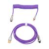 Mechanical Keyboard Cable Double Sleeve Custom Coiled with Detachable Metal Aviation USB C to USB A Keyboard Aviation