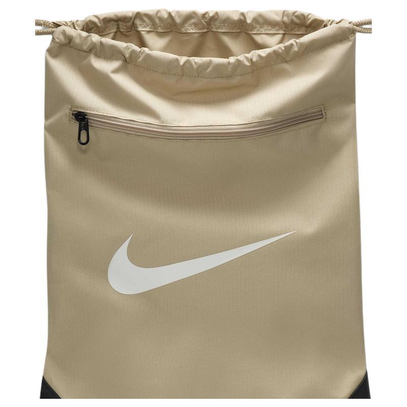 Nike Brasilia Fabric Backpack Unisex Desert Khaki & Black & Sail White Casual DM3978-253