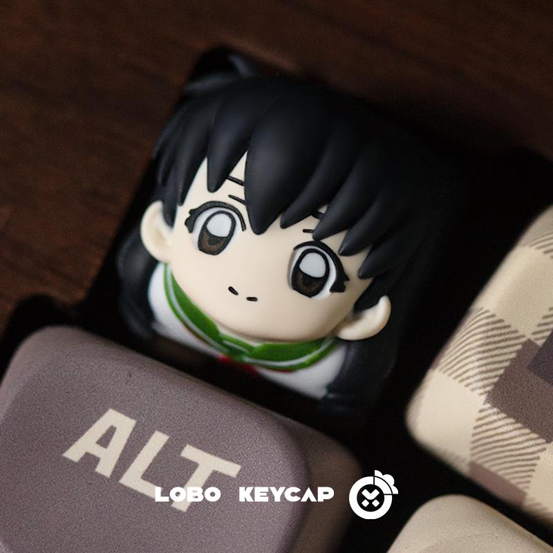 Anime Products Inuyasha Kagome Higurashi Mechanical Keyboard Esc Resin Keycaps Kawaii Cartoon Keyboard Decoration Otaku Gifts