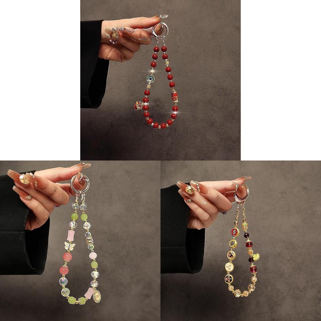 Classic Phone Lanyard With Water Crystal Beads For Men Women