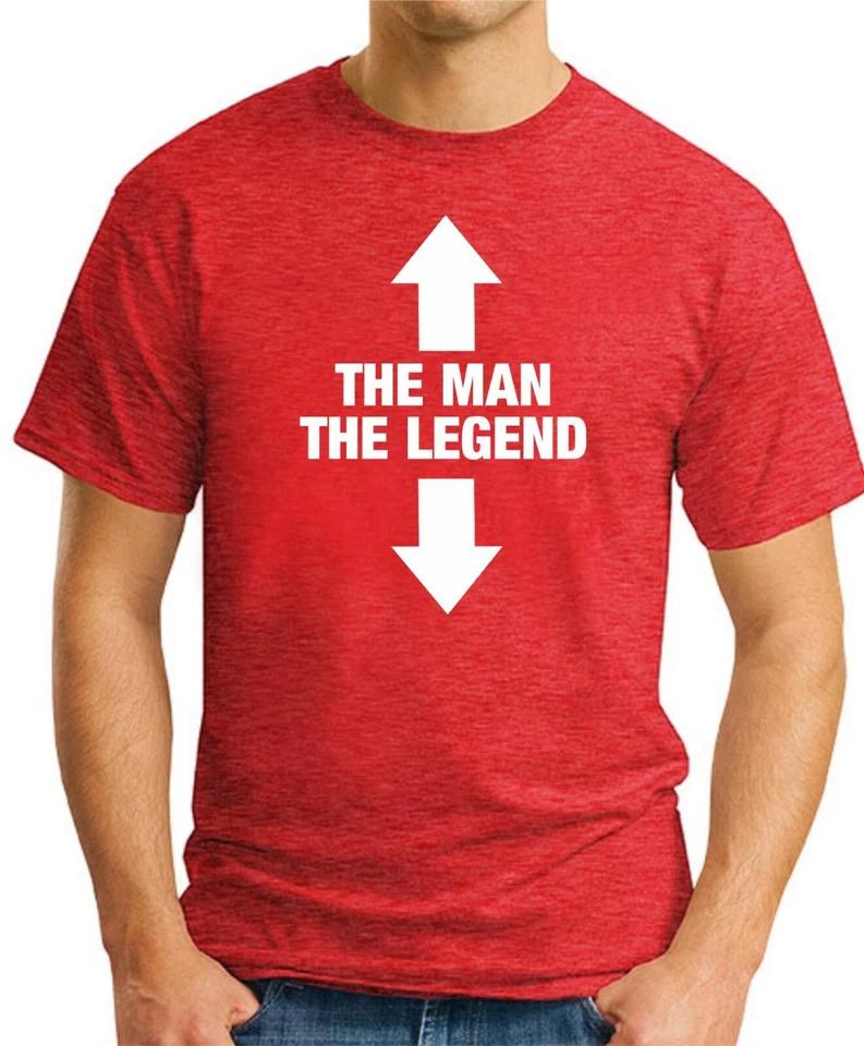 THE MAN THE LEGEND T-SHIRT   Funny Slogan Novelty Mens Geeky Gift Present Nerd 2 XL
