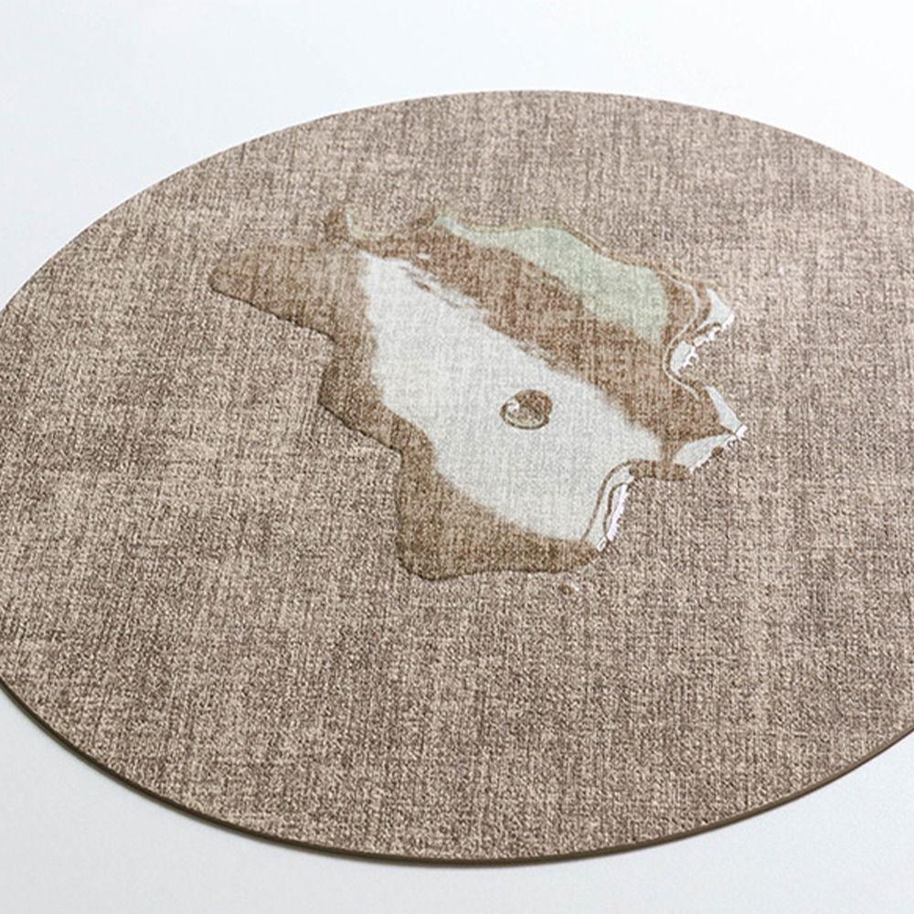 Olejotěsná PVC podložka na stůl 33 cm velká kulatá podložka na prostírání protiskluzová omyvatelná podložka na hrnky hotel