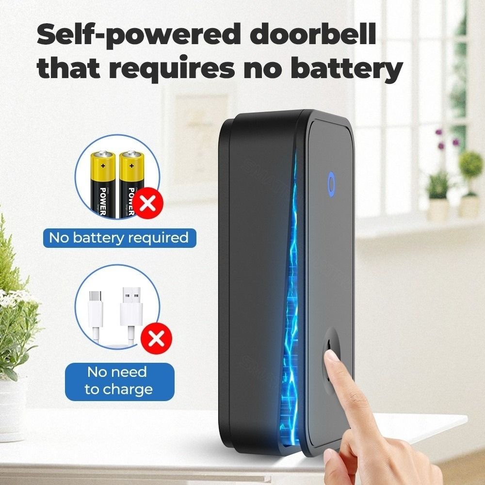150M Range Smart Doorbell 60 Ringtones Door Bell Chime Intelligent Wireless Doorbell  Apartment
