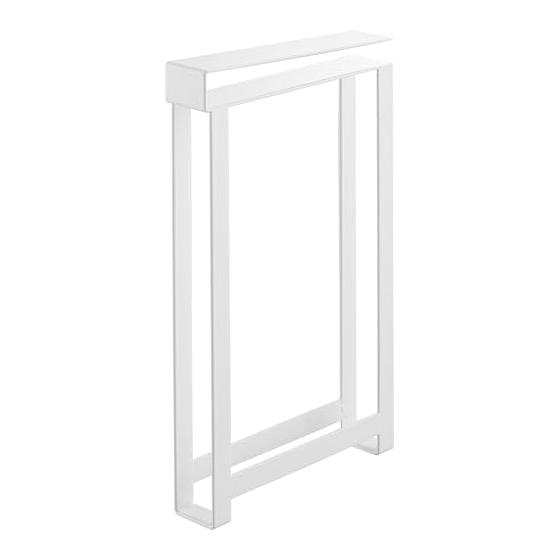 Yamazaki Jitsugyo 10503 Under Cupboard Cutting Board Holder Slim White W3.5 x D17 x H28.4cm Tower Cutting Board Stand Cutting Board Stand Effective