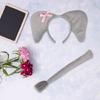 Animal Fancy Costume Kit Accessories Elephant Costume Set with Elephant Ears Headband Tail 2Pcs for Halloween Cosplay