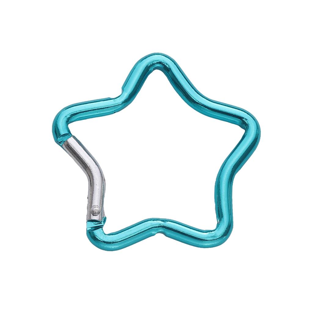 1pc Mountaineering Buckle Love Star Buckle D-Shaped Buckle Color Backpack Buckle Aluminum Keychain DIY Accessories